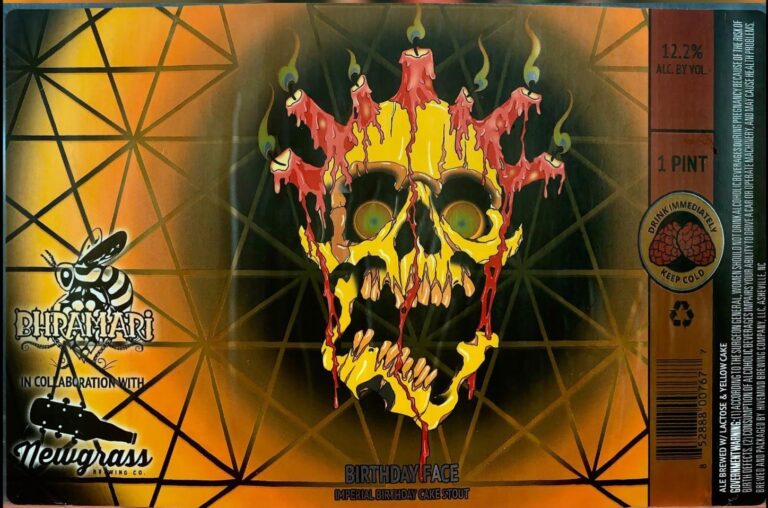Birthday Face beer label from Bhramari