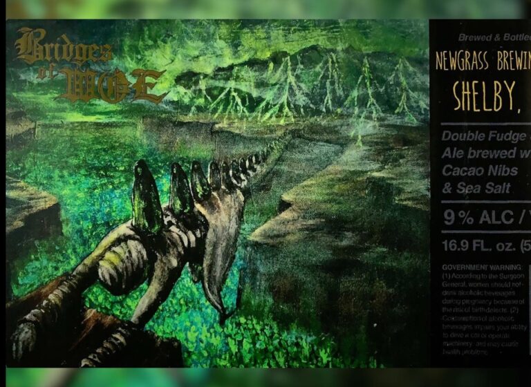 Bridges of Woe beer label from Newgrass