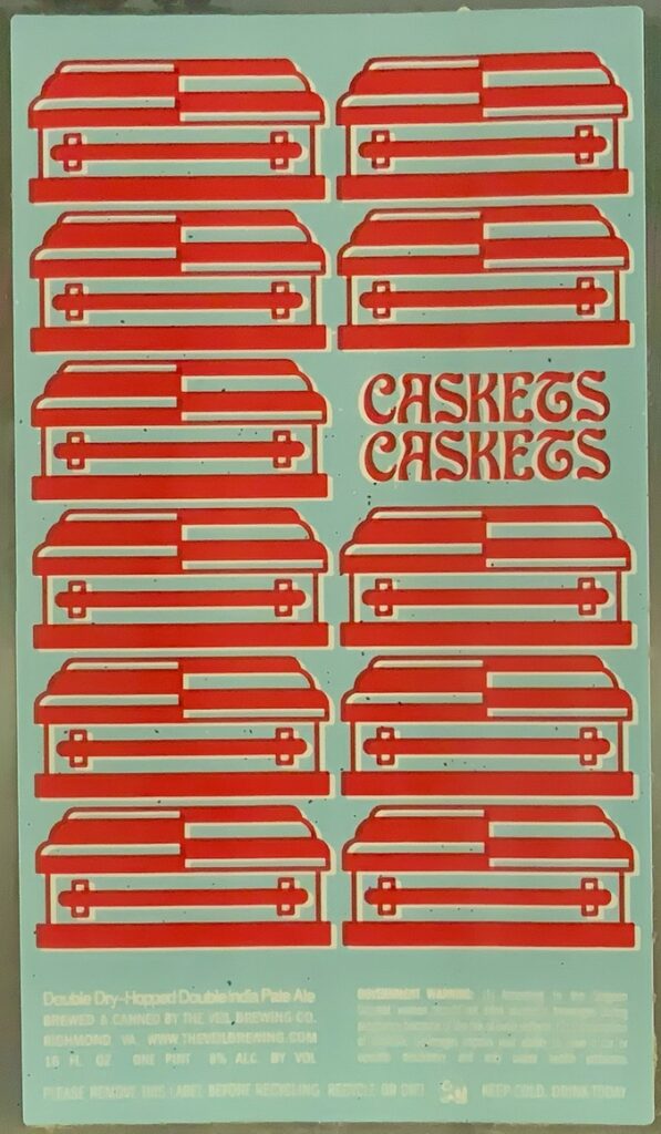 Caskets Caskets beer label from The Veil