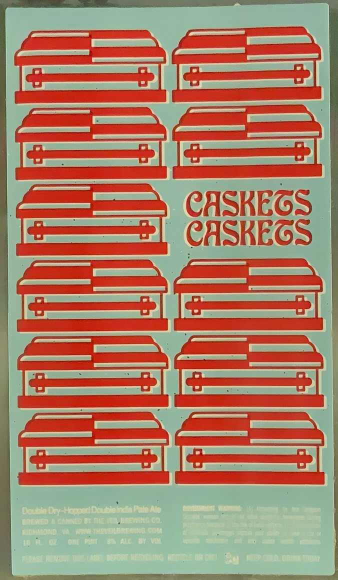 Caskets Caskets beer label from The Veil