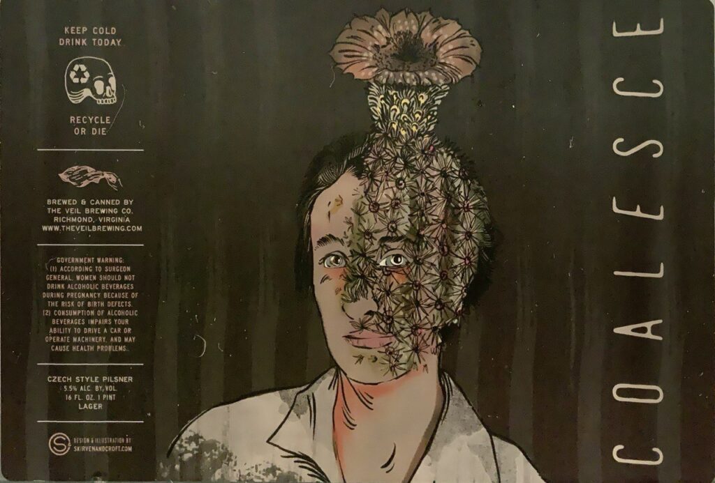 Coalesce beer label from The Veil