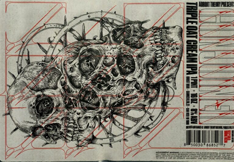 Conjoined (Ghost 1059) beer label from Adroit Theory