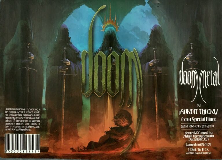 DOOM (Ghost 1060) beer label from Adroit Theory
