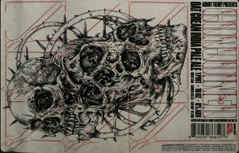 DOOMCOME (Ghost 1247) beer label from Adroit Theory