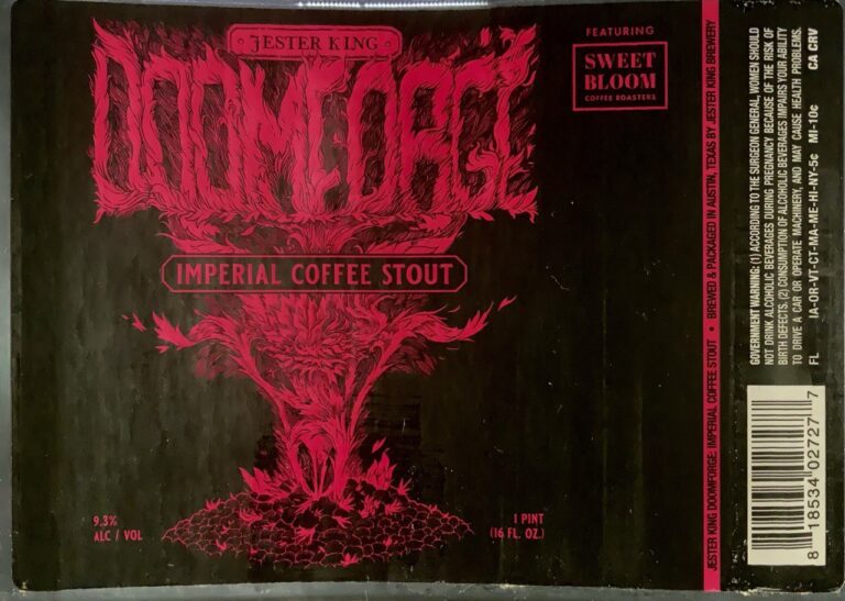 Downmore beer label from Jester King