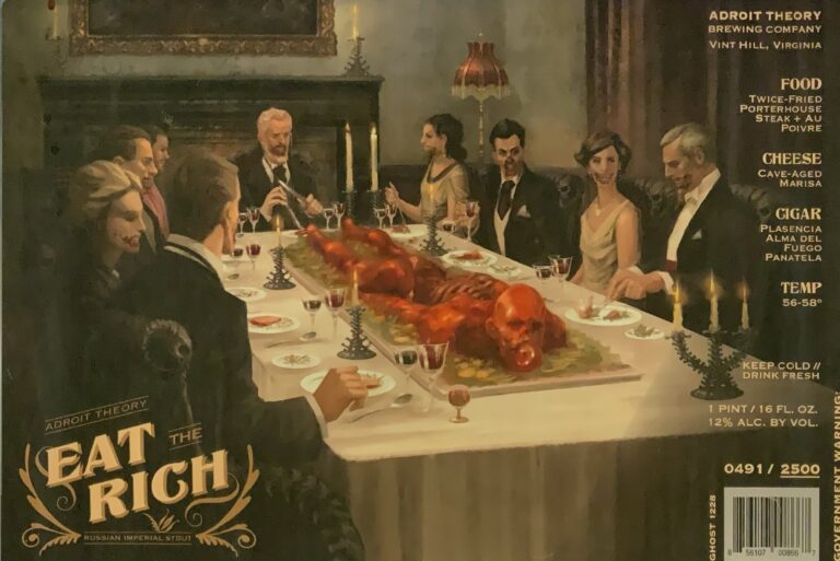 Eat the Rich (Ghost 1228) beer label from Adroit Theory