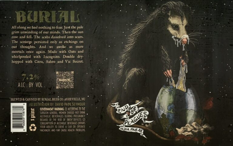 End of Plagues beer label from Burial, artwork by David Paul Seymour