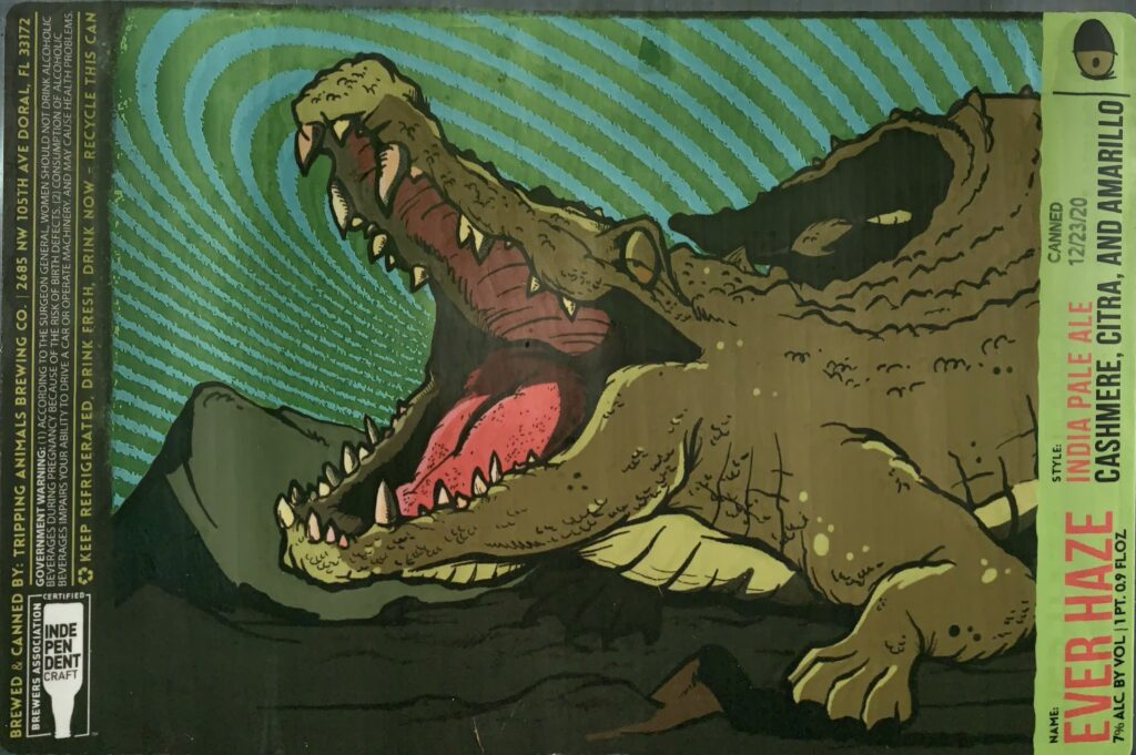 Ever Haze beer label from Tripping Animals