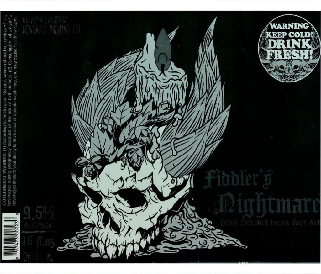 Fiddler’s Nightmare beer label from Newgrass