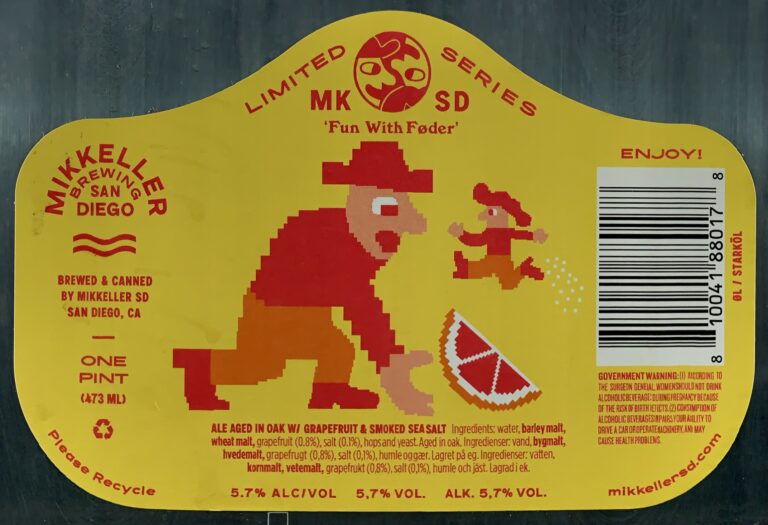 Fun With Føder: Grapefruit & Smoked Sea Salt beer label from Mikkeller SD