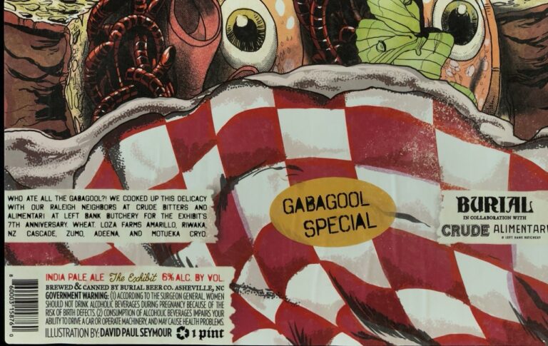 Gabagool Special beer label from Burial, artwork by David Paul Seymour