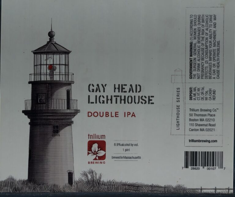 Gay Head Lighthouse beer label from Trillium