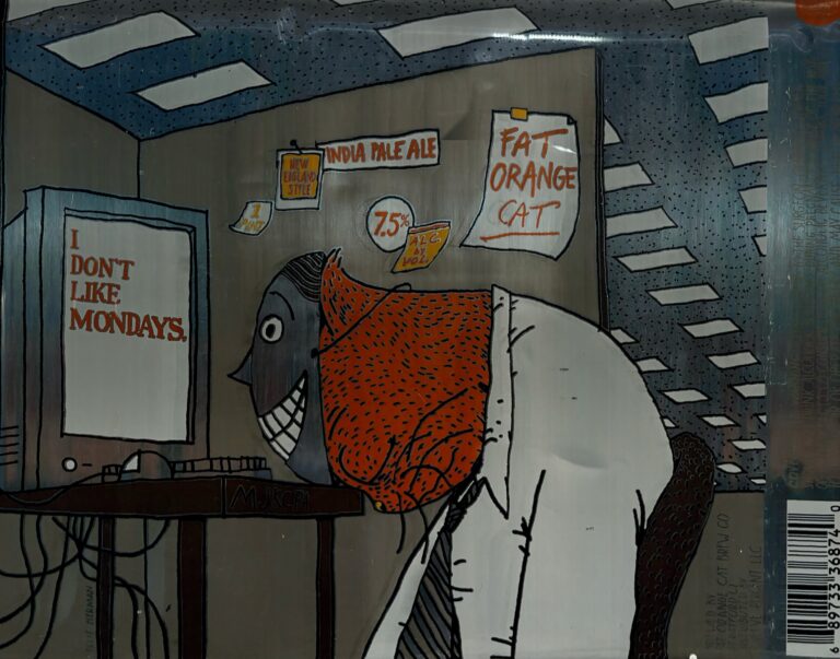 I Don’t Like Mondays beer label from Fat Orange Cat