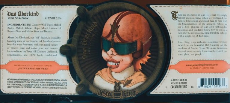 Das Überkind beer label from Jester King