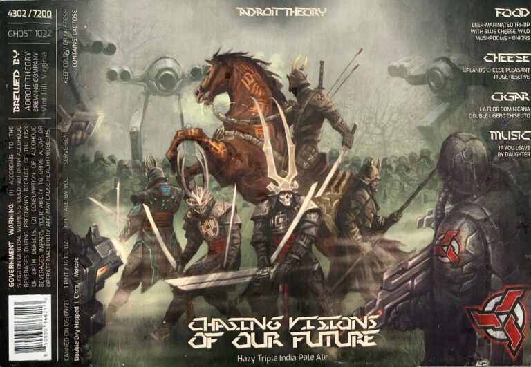Chasing Visions of Our Future (Ghost 1022) beer label from Adroit Theory