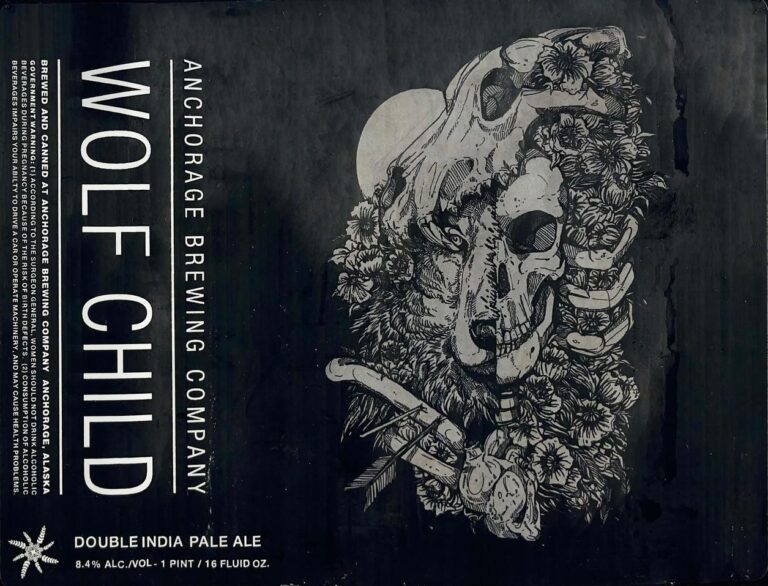 Wolf Child beer label from Anchorage