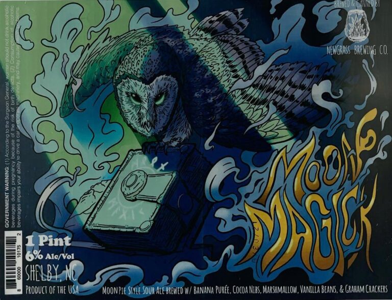 Moon Magick beer label from Newgrass
