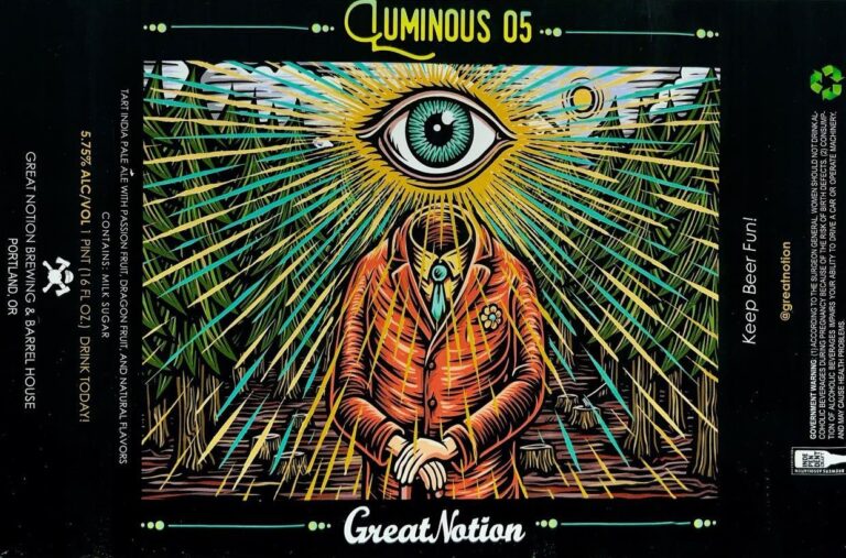Luminous 5 beer label from Great Notion