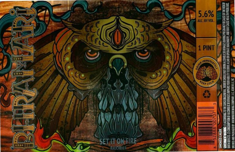 Set It On Fire beer label from Bhramari