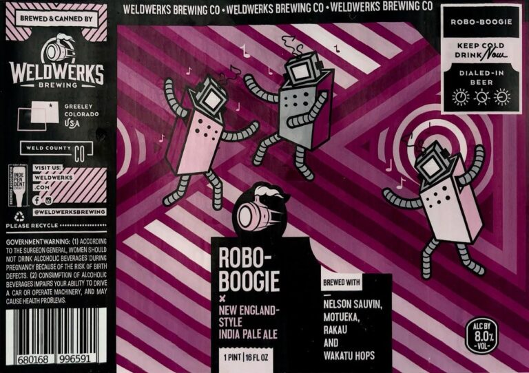 Robo Boogie beer label from WeldWerks