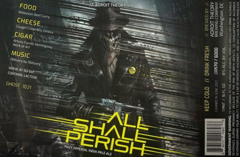 All Shall Perish (Ghost 1021) beer label from Adroit Theory