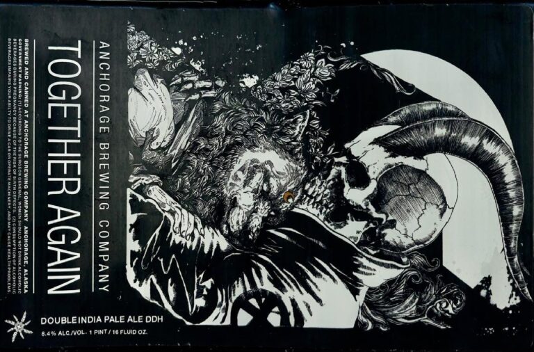 Together Again beer label from Anchorage, artwork by Rob Bowyer