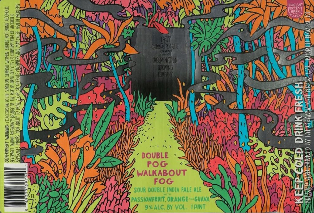 Double Pog Walkabout Fog beer label from Fat Orange Cat