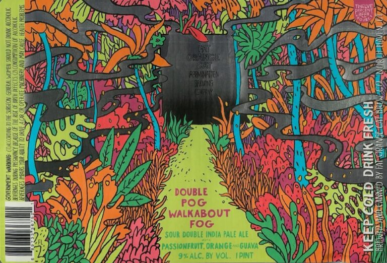 Double Pog Walkabout Fog beer label from Fat Orange Cat