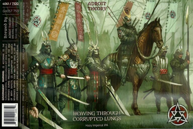 Heaving Through Corrupted Lungs beer label from Adroit Theory