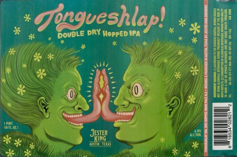 Tongueshlap beer label from Jester King
