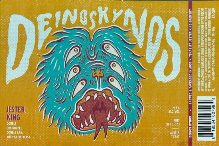 Deinos Kynos beer label from Jester King