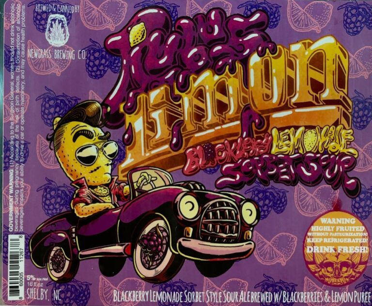 Rubus Limon beer label from Newgrass