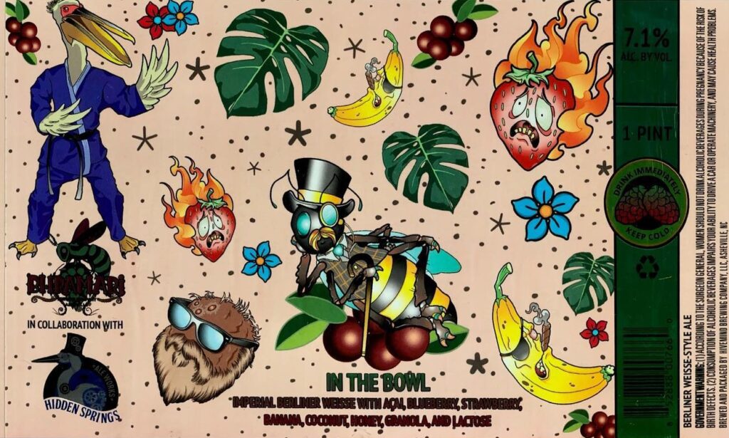 In the Bowl beer label from Bhramari