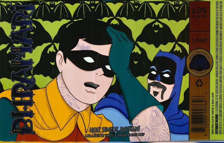 Holy Simco, Batman! beer label from Bhramari