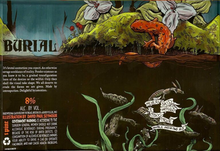 Never Said I Would Stay True beer label from Burial, artwork by David Paul Seymour