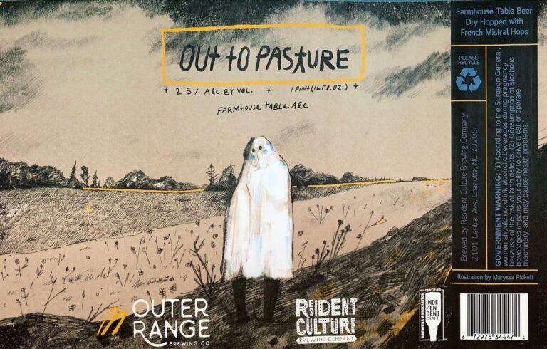 Out To Pasture beer label from Heist