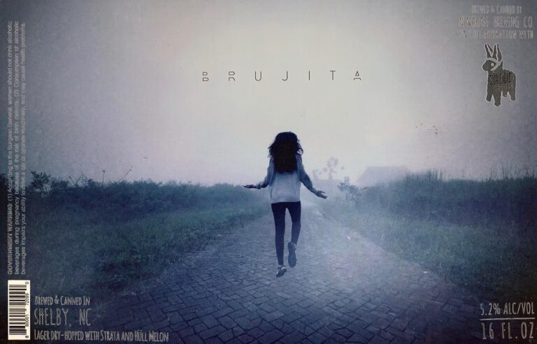 Brujita beer label from Newgrass & Salud Cerveceria