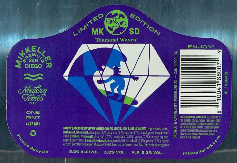 Diamond Waves beer label from Mikkeller SD