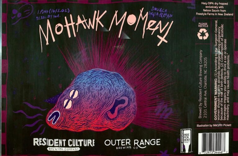 Mohawk Moment beer label from Resident Culture & Outer Range