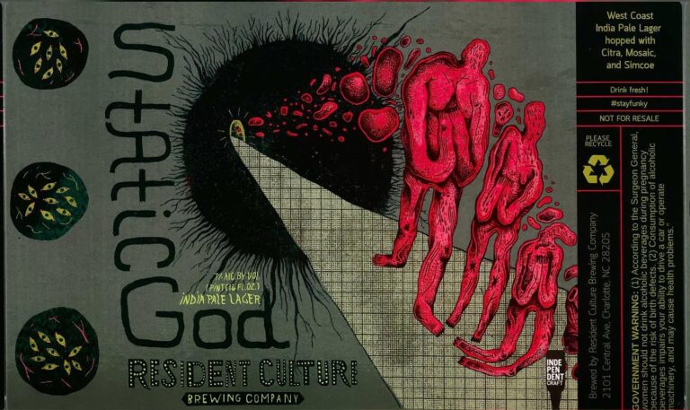 Static God beer label from Resident Culture