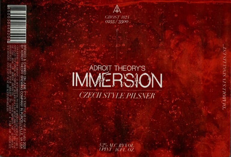 Immersion (Ghost 1024) beer label from Adroit Theory