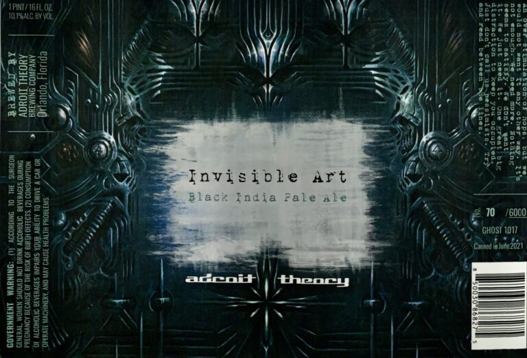 Invisible Art (Ghost 1017) beer label from Adroit Theory