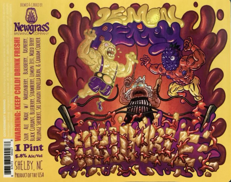 Lemon Berry Crumble beer label from Newgrass