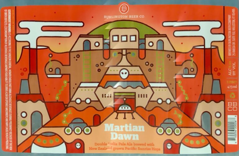 Martian Dawn beer label from Burlington