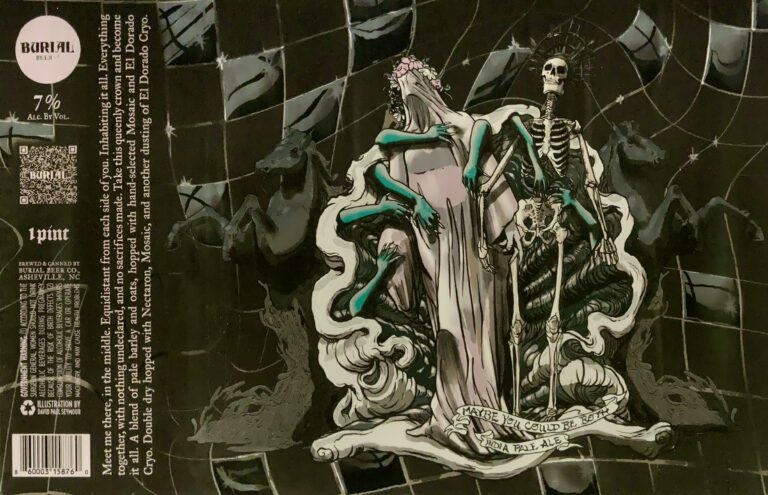 Maybe You Could Be Both beer label from Burial, artwork by David Paul Seymour