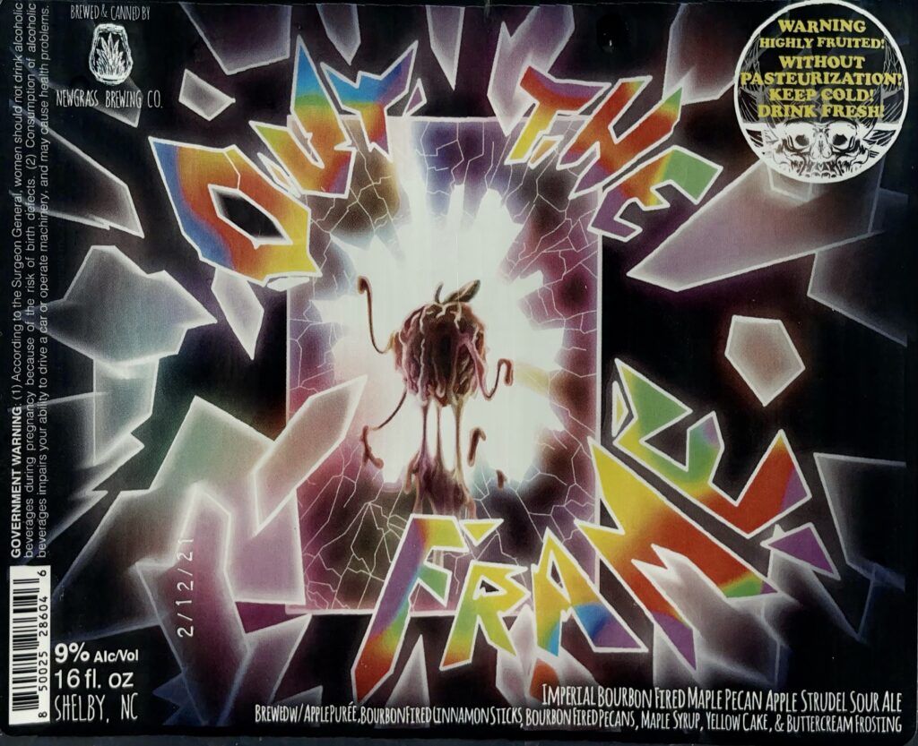 Out the Frame beer label from Newgrass