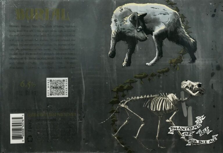 Phantoms of Self beer label from Burial, artwork by David Paul Seymour