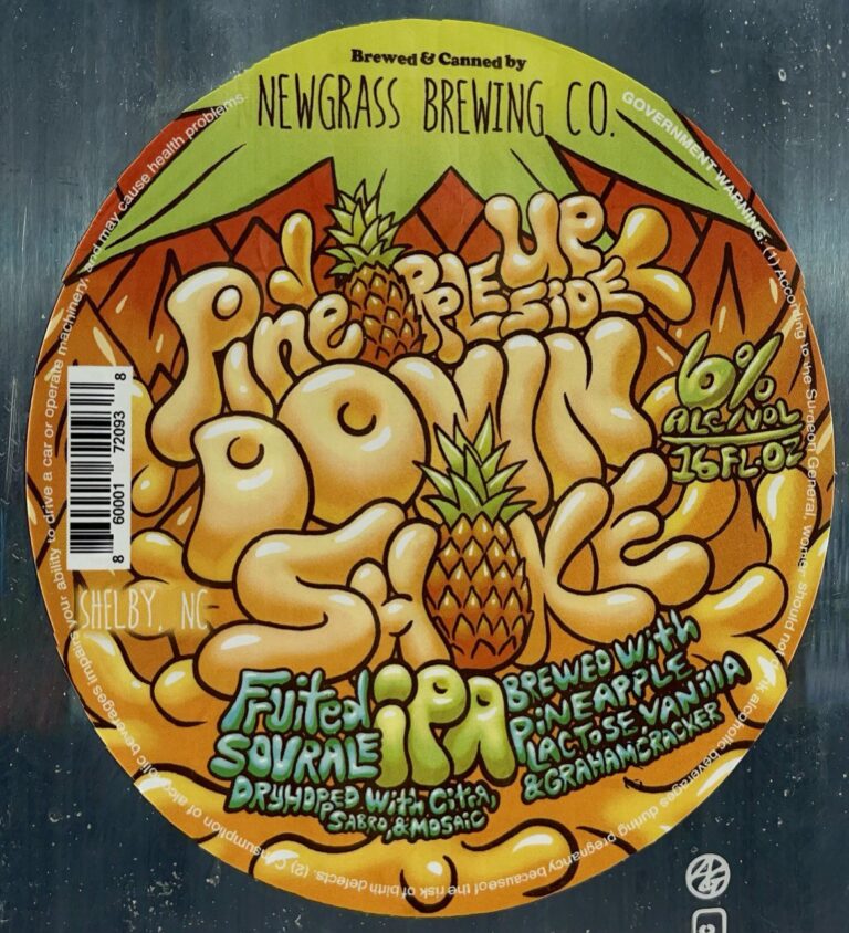 Pineapple Popsicle beer label from Newgrass