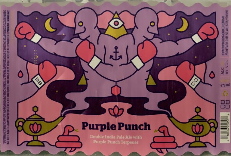 Purple Punch beer label from Burlington