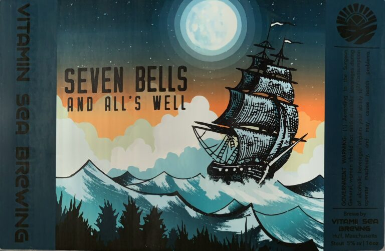 Seven Bells And All’s Well beer label from Vitamin Sea